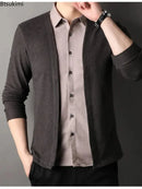 Camisa de Manga Longa com falsa camisa interna(apenas uma peça). Uso social e de negócios