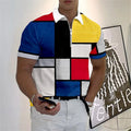 Camisa Polo multicolorida com zíper