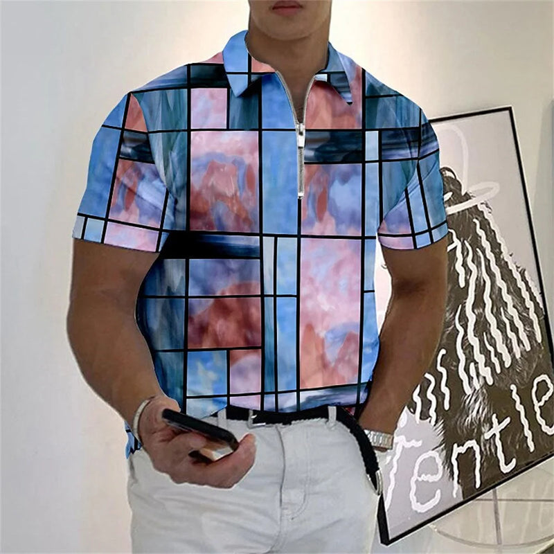 Camisa Polo com Zíper