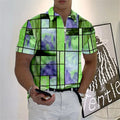 Camisa Polo multicolorida com zíper