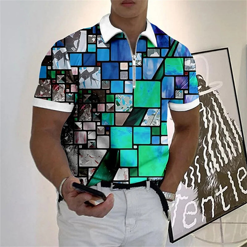Camisa Polo com Zíper