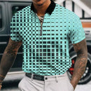 Camisa Polo multicolorida com zíper