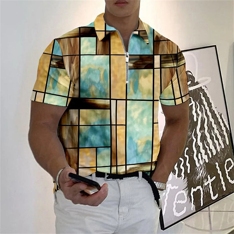 Camisa Polo com Zíper