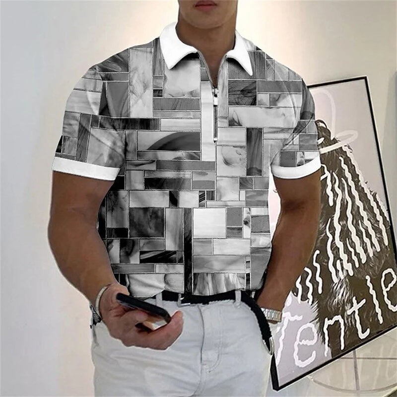 Camisa Polo com Zíper