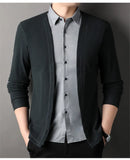 Camisa de Manga Longa com falsa camisa interna(apenas uma peça). Uso social e de negócios