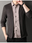 Camisa de Manga Longa com falsa camisa interna(apenas uma peça). Uso social e de negócios