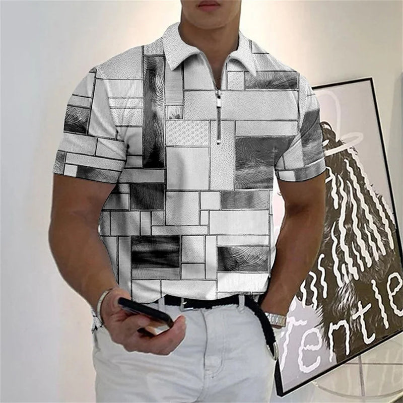 Camisa Polo com Zíper