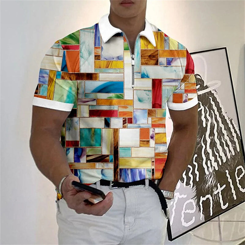 Camisa Polo com Zíper